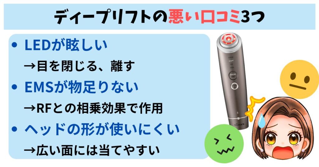 フォトプラスディープリフトの悪い口コミ3つ