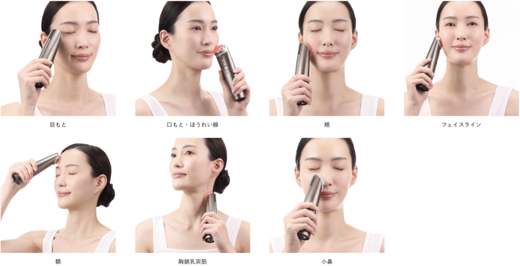 フォトプラス ディープリフトの各場所のケアイメージ