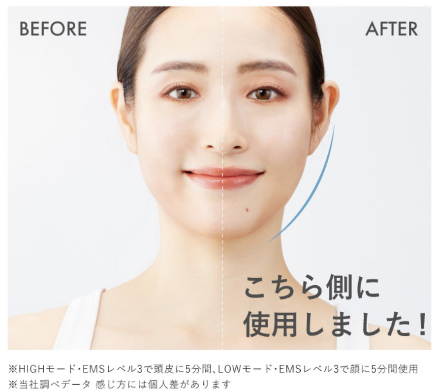 NIPLUX電気ブラシの使用前後比較