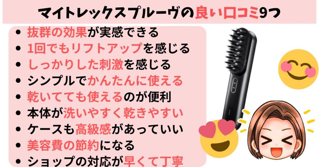 マイトレックス プルーヴの良い口コミ9つ