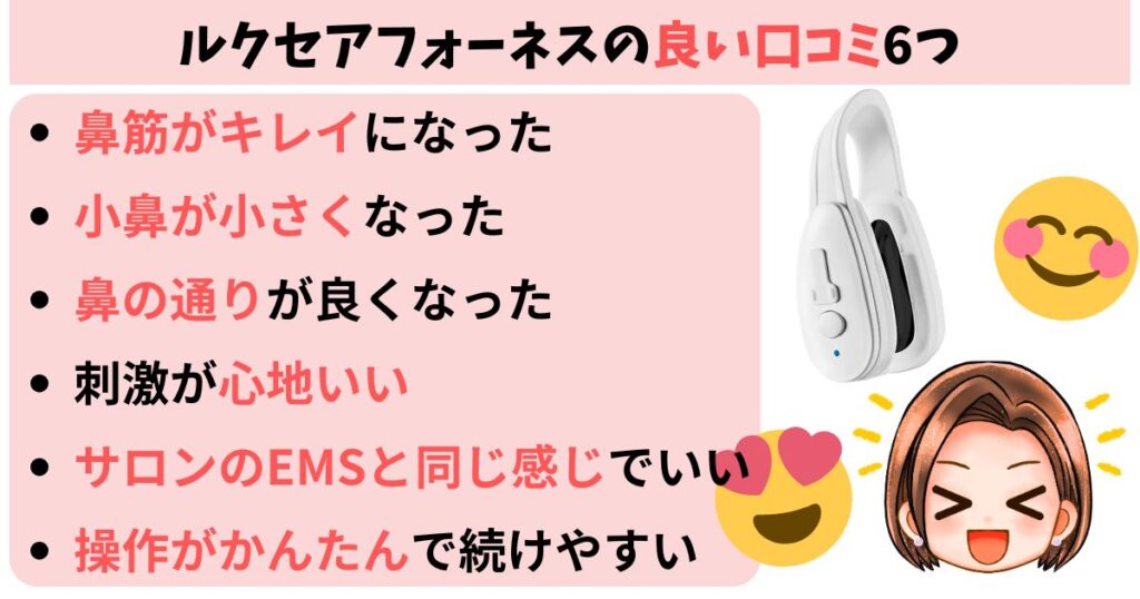 ルクセアフォーネスの良い口コミ6つ