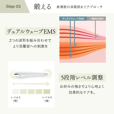 ビューティーフェイススティックのEMSケア