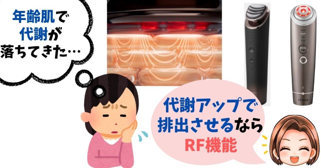 【RF】温めケアで代謝によるメラニン排出をうながす