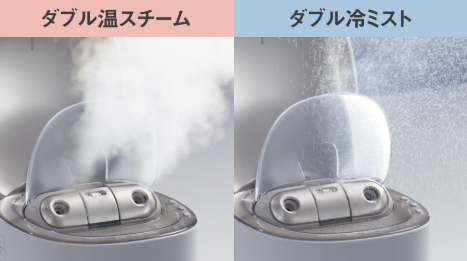 スキンアクトスチーマーの温冷ダブルスチーム