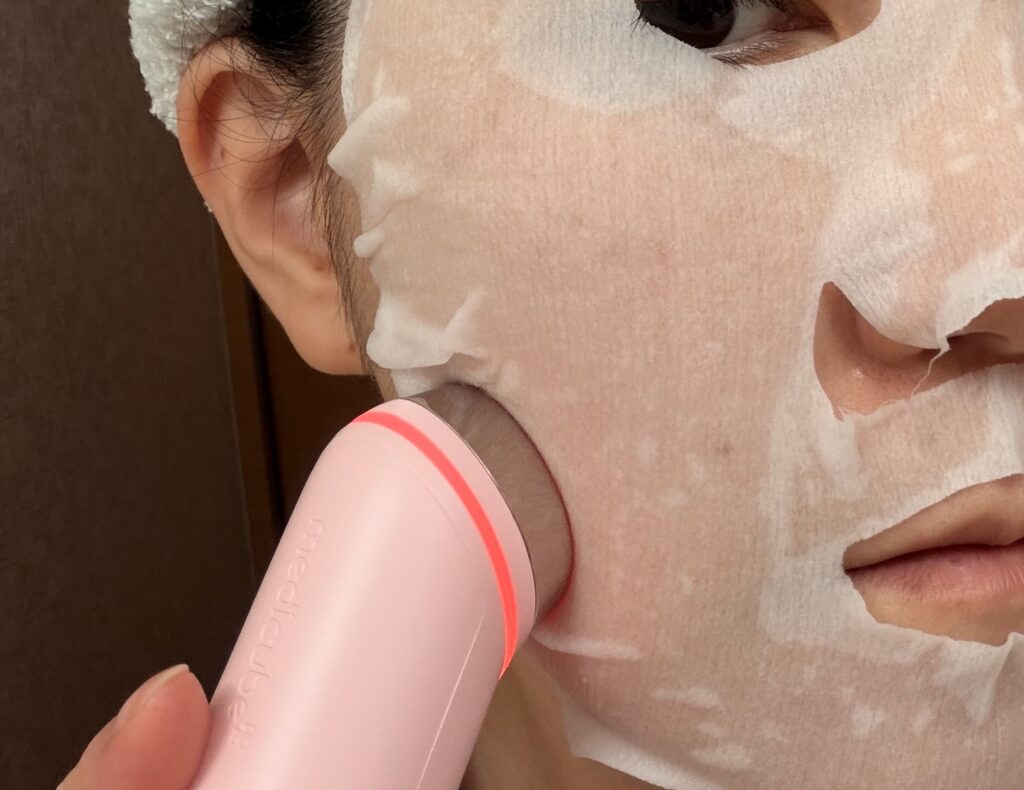 パックの上からブースタープロでのケア