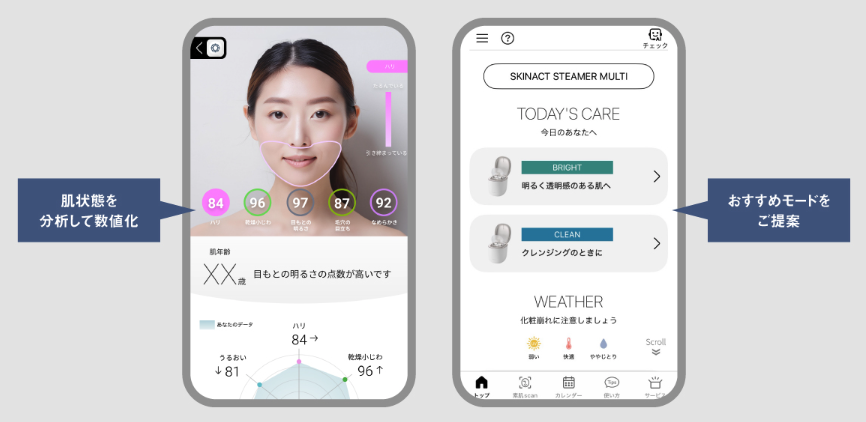 専用アプリ「with Panasonic Beauty」